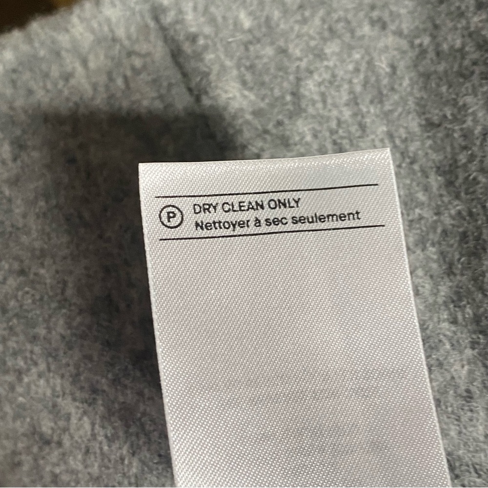 New Vince. Large Gray Wool Pea Coat - Picture 11 of 11